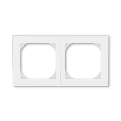 rámeček dvojnásobný s otvorem 55x55 LEVIT 3901H-A05520 01 bílá/ledová bílá